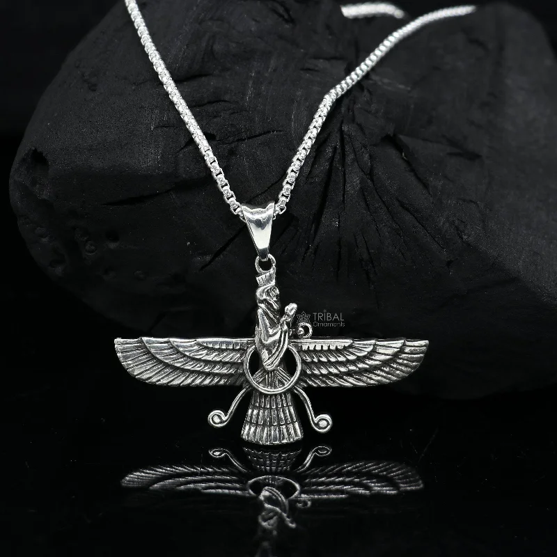 Jewelry Deals That Sparkle – Shop Today 925 sterling silver Faravahar Ahura Mazda Handmade pendant Necklace, Ancient Persia Silver Men Jewelry, Mythology Mens Gift nsp636 Jewelry Deals That Sparkle – Shop Today 925 sterling silver Faravahar Ahura Mazda Handmade pendant Necklace, Ancient Persia Silver Men Jewelry, Mythology Mens Gift nsp636