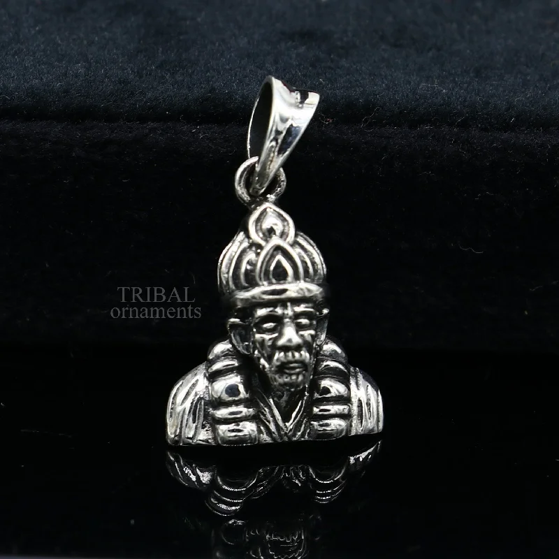 Limited-Time Offer On Elegant Jewelry Pieces 925 sterling silver handmade Indian idol Sai Baba pendant, amazing stylish unisex pendant locket personalized jewelry tribal jewelry ssp1703 Limited-Time Offer On Elegant Jewelry Pieces 925 sterling silver handmade Indian idol Sai Baba pendant, amazing stylish unisex pendant locket personalized jewelry tribal jewelry ssp1703