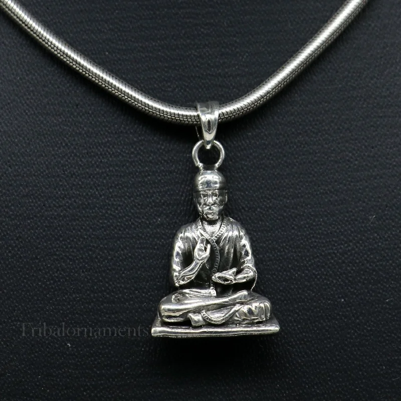 Bestselling Jewelry Now On Sale – Elevate Your Look 925 sterling silver handmade Indian idol Sai Baba pendant, amazing stylish unisex pendant locket personalized jewelry tribal jewelry ssp935 Bestselling Jewelry Now On Sale – Elevate Your Look 925 sterling silver handmade Indian idol Sai Baba pendant, amazing stylish unisex pendant locket personalized jewelry tribal jewelry ssp935