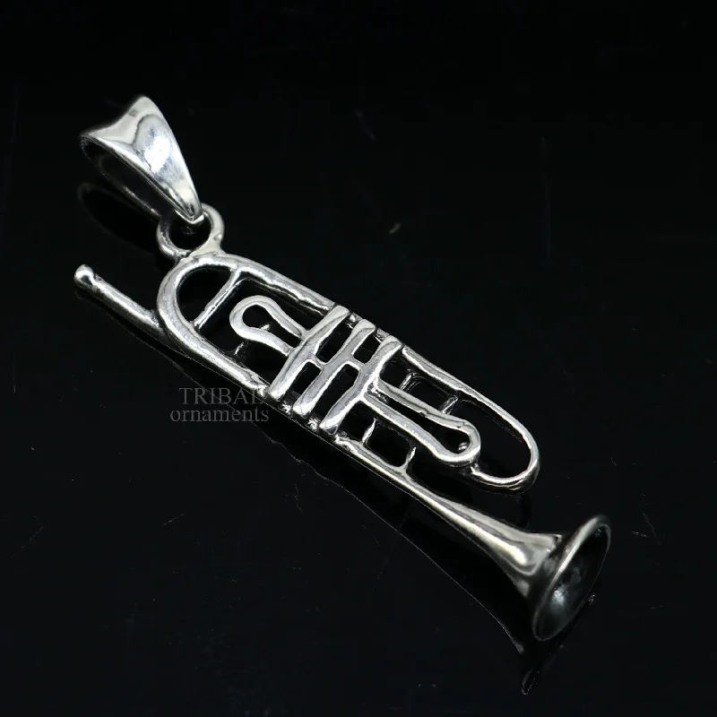 Special Offers On Handcrafted And Designer Jewelry 925 sterling silver small trumpet or cornet pendant, amazing musical instrument pendant for best wishes gift from india ssp1554 Special Offers On Handcrafted And Designer Jewelry 925 sterling silver small trumpet or cornet pendant, amazing musical instrument pendant for best wishes gift from india ssp1554