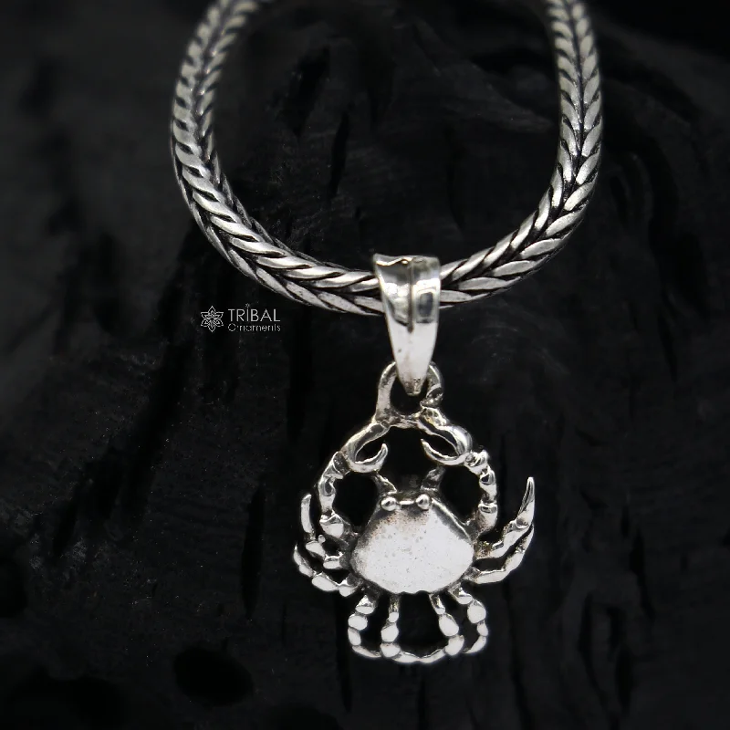 Affordable Glamour – Premium Jewelry For Less 925 Sterling silver Unique Crab Pendant, Crab Charm, Crab Necklace with Chain. Jewelry for Angler best gifting jewelry NSP748 Affordable Glamour – Premium Jewelry For Less 925 Sterling silver Unique Crab Pendant, Crab Charm, Crab Necklace with Chain. Jewelry for Angler best gifting jewelry NSP748