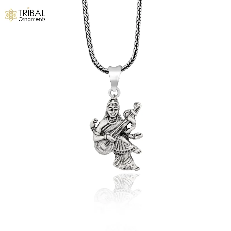 Flash Sale On Stunning Jewelry – Don't Miss Out 925 sterling silver unique design Goddess Saraswati/Sharda mataji pendant, goddess pendant good luck divine jewelry tribal jewelry ssp1743 Flash Sale On Stunning Jewelry – Don't Miss Out 925 sterling silver unique design Goddess Saraswati/Sharda mataji pendant, goddess pendant good luck divine jewelry tribal jewelry ssp1743