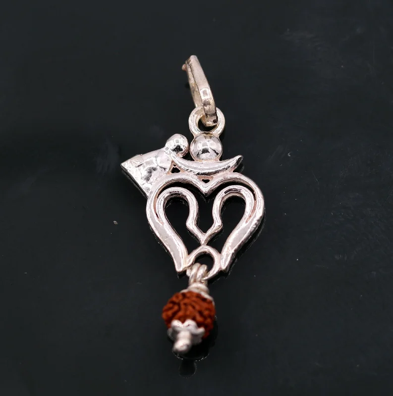 Sparkle On A Budget – Fine Jewelry For Less Amazing Lord shiva trident with real rudraksha beads solid silver pendant unisex jewelry tribal jewelry from Rajasthan india nsp94 Sparkle On A Budget – Fine Jewelry For Less Amazing Lord shiva trident with real rudraksha beads solid silver pendant unisex jewelry tribal jewelry from Rajasthan india nsp94