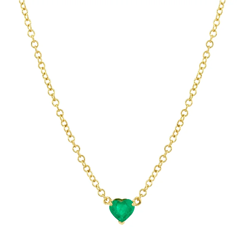 Best-Selling Jewelry Now Available At Special Deals EMERALD BABY HEART NECKLACE