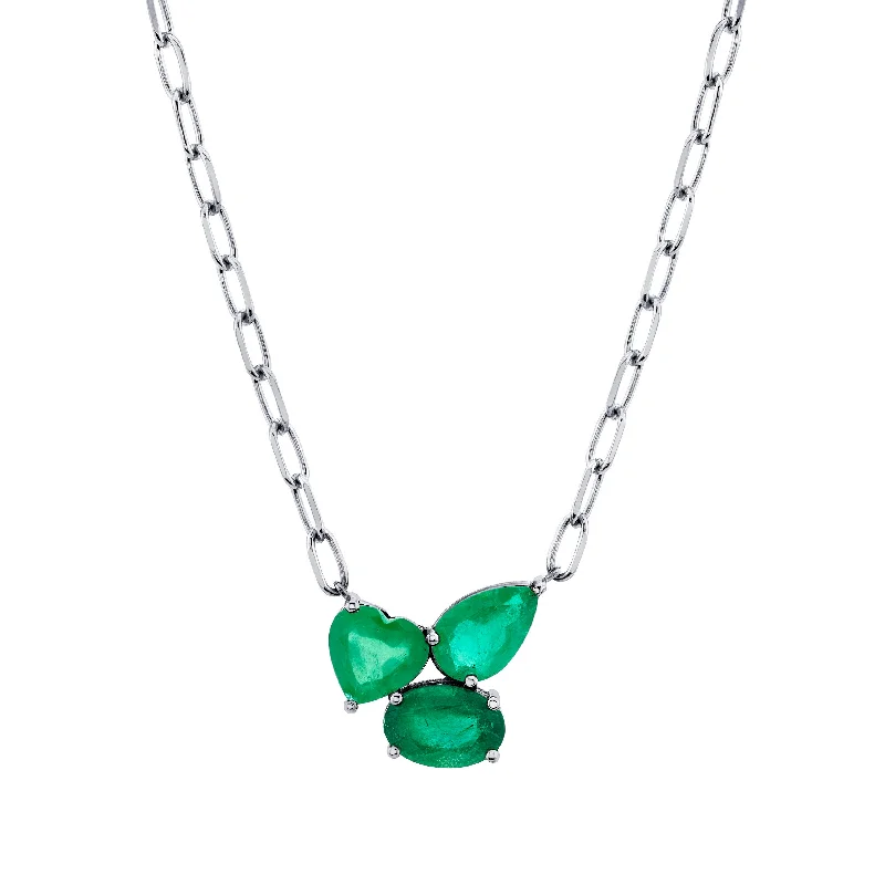 Shop Dazzling Jewelry With Special Promotional Discounts EMERALD OMBRE TRIPLE GEM PENDANT Shop Dazzling Jewelry With Special Promotional Discounts EMERALD OMBRE TRIPLE GEM PENDANT