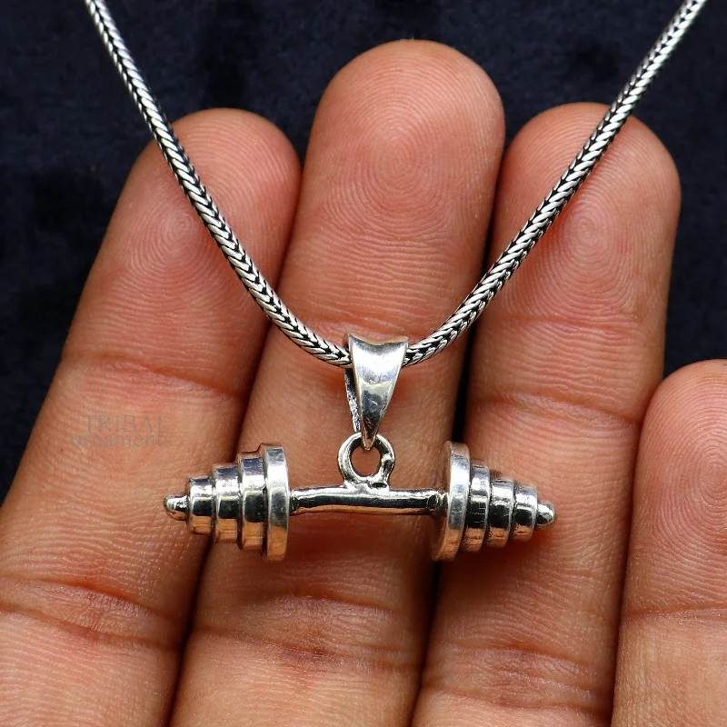 Exclusive Gemstone Jewelry At Special Prices Exclusive design 925 sterling silver unique barbell dumbbell pendant, excellent design stylish unisex pendant jewelry from India ssp1725 Exclusive Gemstone Jewelry At Special Prices Exclusive design 925 sterling silver unique barbell dumbbell pendant, excellent design stylish unisex pendant jewelry from India ssp1725