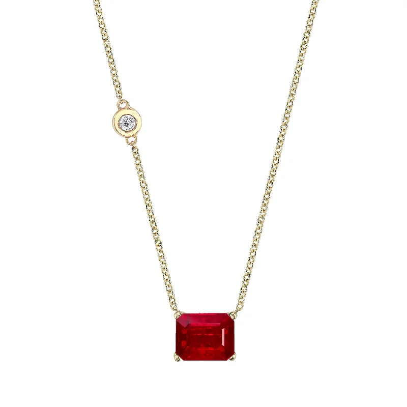 Affordable Glamour – Premium Jewelry At Special Prices MEDIUM RUBY SOLITAIRE NECKLACE Affordable Glamour – Premium Jewelry At Special Prices MEDIUM RUBY SOLITAIRE NECKLACE
