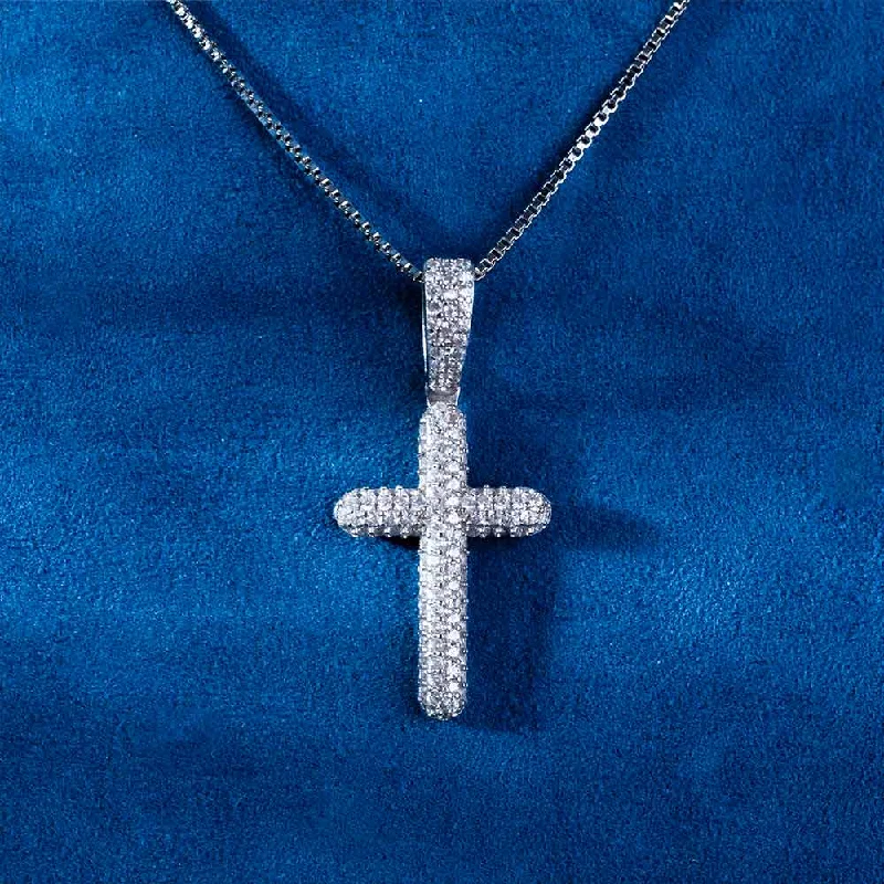 Don't Miss Out On Jaw-Dropping Jewelry Discounts Moissanite 2-Row Cross Pendant 14K Gold Don't Miss Out On Jaw-Dropping Jewelry Discounts Moissanite 2-Row Cross Pendant 14K Gold