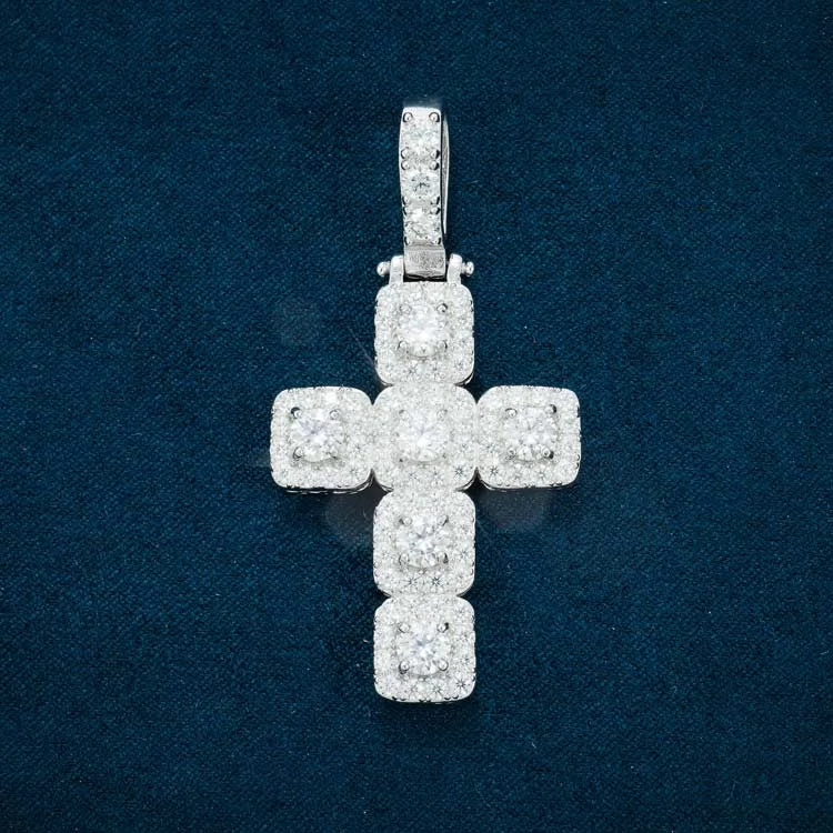 Clearance Sale On High-End Jewelry Collections Moissanite Halo Cross Pendant 14K Gold Clearance Sale On High-End Jewelry Collections Moissanite Halo Cross Pendant 14K Gold