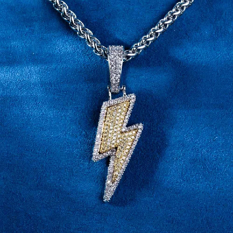 Get The Sparkle You Love At Prices You Adore Moissanite Lightning Bolt Pendant 14K Gold Get The Sparkle You Love At Prices You Adore Moissanite Lightning Bolt Pendant 14K Gold