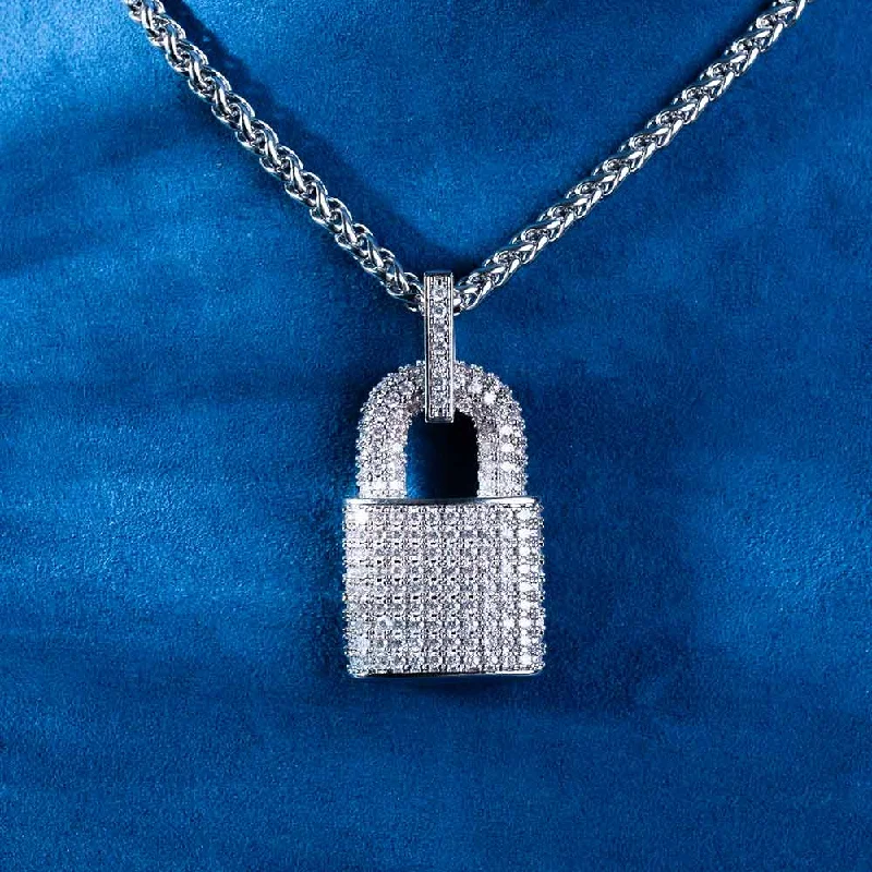 Luxury Meets Affordability – Jewelry Sale Live Now Moissanite Padlock Pendant 14K Gold Luxury Meets Affordability – Jewelry Sale Live Now Moissanite Padlock Pendant 14K Gold