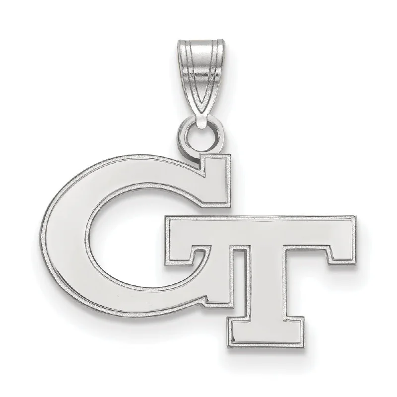 Stunning Jewelry At A Fraction Of The Price 10k White Gold Georgia Technology Small 'GT' Pendant Stunning Jewelry At A Fraction Of The Price 10k White Gold Georgia Technology Small 'GT' Pendant