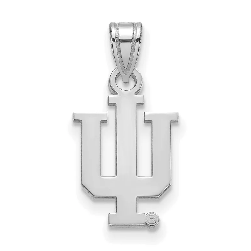 The Perfect Jewelry Piece At The Perfect Price 10k White Gold Indiana U Small 'IU' Pendant The Perfect Jewelry Piece At The Perfect Price 10k White Gold Indiana U Small 'IU' Pendant