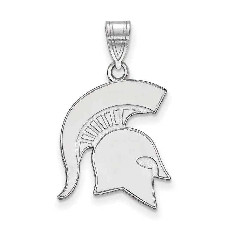 Exclusive Jewelry Offers – Shine For Less 10k White Gold Michigan State Large Logo Pendant Exclusive Jewelry Offers – Shine For Less 10k White Gold Michigan State Large Logo Pendant