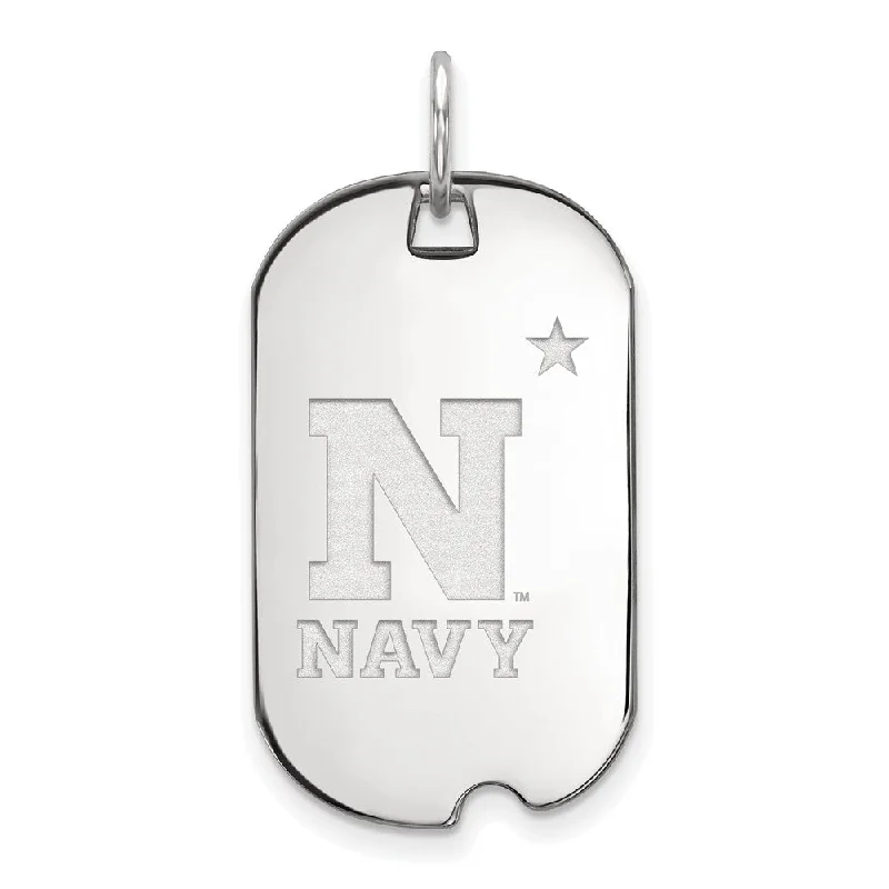 Personalized Jewelry Sale – Unique Gifts At Low Prices 10k White Gold U.S. Naval Academy 'N' with Star Dog Tag Pendant Personalized Jewelry Sale – Unique Gifts At Low Prices 10k White Gold U.S. Naval Academy 'N' with Star Dog Tag Pendant