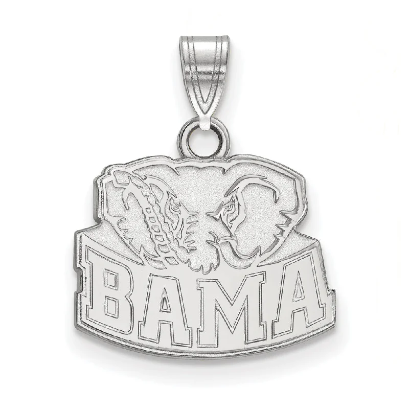 Exclusive Jewelry Sale – Shine For Less 10k White Gold U. of Alabama Small 'BAMA' Logo Pendant Exclusive Jewelry Sale – Shine For Less 10k White Gold U. of Alabama Small 'BAMA' Logo Pendant