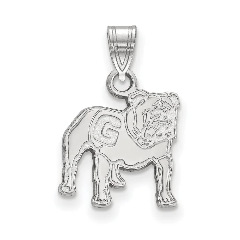 Special Deals On Handcrafted And Designer Jewelry 10k White Gold U. of Georgia Small Mascot Logo Pendant Special Deals On Handcrafted And Designer Jewelry 10k White Gold U. of Georgia Small Mascot Logo Pendant