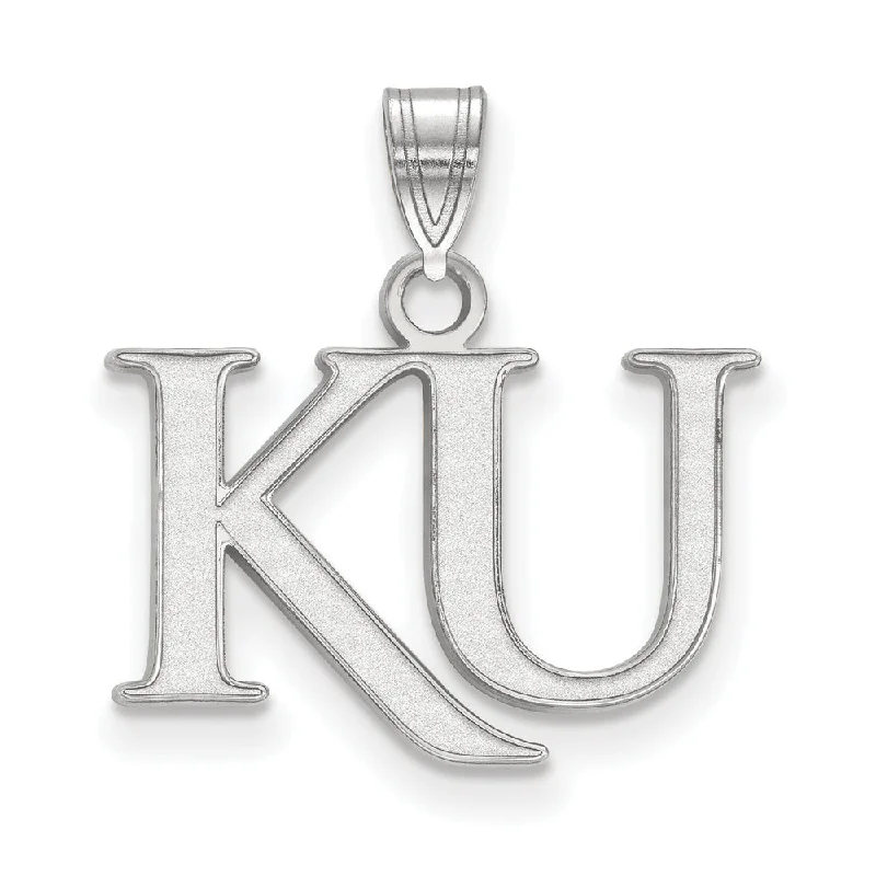 Limited Stock On Premium Jewelry At Low Prices 10k White Gold U. of Kansas Small 'KU' Pendant Limited Stock On Premium Jewelry At Low Prices 10k White Gold U. of Kansas Small 'KU' Pendant