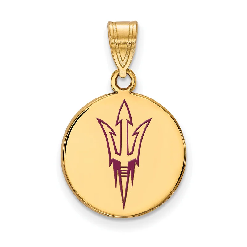 Luxury Meets Affordability – Jewelry Sale Now Live 14k Gold Plated Silver Arizona State MD Enameled Disc Pendant Luxury Meets Affordability – Jewelry Sale Now Live 14k Gold Plated Silver Arizona State MD Enameled Disc Pendant