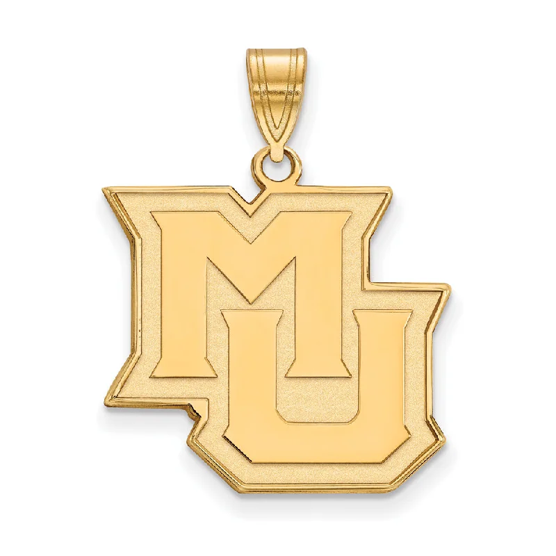 Don't Miss These Dazzling Jewelry Discounts 14k Gold Plated Silver Marquette U Large 'MU' Pendant Don't Miss These Dazzling Jewelry Discounts 14k Gold Plated Silver Marquette U Large 'MU' Pendant