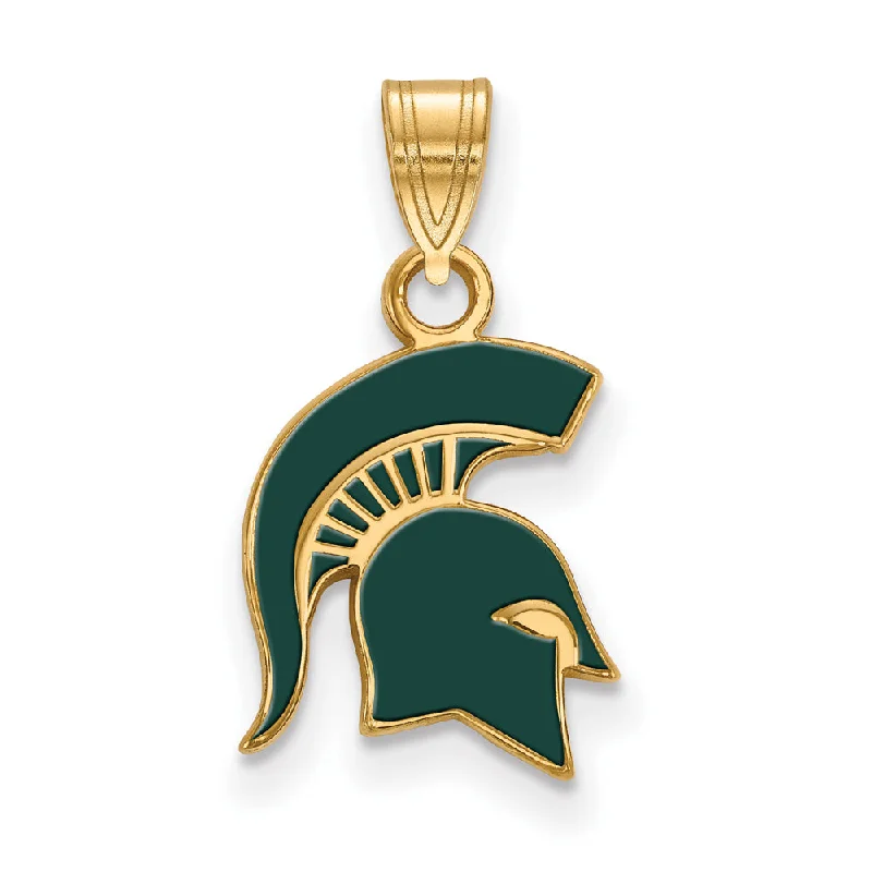 Elegant Jewelry Styles At Budget-Friendly Prices 14k Gold Plated Silver Michigan State Small Enamel Logo Pendant Elegant Jewelry Styles At Budget-Friendly Prices 14k Gold Plated Silver Michigan State Small Enamel Logo Pendant