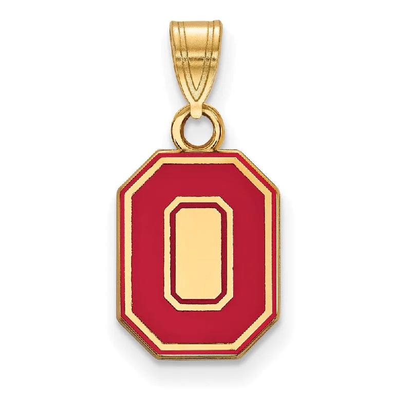 Unique Jewelry Designs Now At Discounted Rates 14k Gold Plated Silver Ohio State Small Enamel 'O' Pendant Unique Jewelry Designs Now At Discounted Rates 14k Gold Plated Silver Ohio State Small Enamel 'O' Pendant