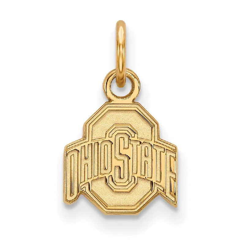 Trendy Minimalist Jewelry For Everyday Wear 14k Gold Plated Silver Ohio State XS (Tiny) Logo Charm or Pendant Trendy Minimalist Jewelry For Everyday Wear 14k Gold Plated Silver Ohio State XS (Tiny) Logo Charm or Pendant