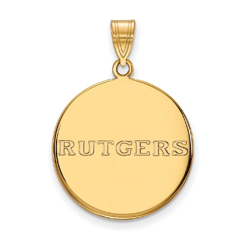 Exclusive Online Discounts On Stylish Jewelry 14k Gold Plated Silver Rutgers Large Script Disc Pendant Exclusive Online Discounts On Stylish Jewelry 14k Gold Plated Silver Rutgers Large Script Disc Pendant