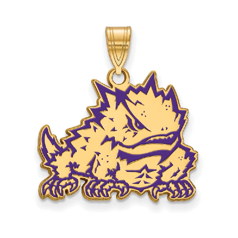Holiday Jewelry Sale – Perfect Gifts At Great Prices 14k Gold Plated Silver Texas Christian U. Large Enamel Pendant Holiday Jewelry Sale – Perfect Gifts At Great Prices 14k Gold Plated Silver Texas Christian U. Large Enamel Pendant