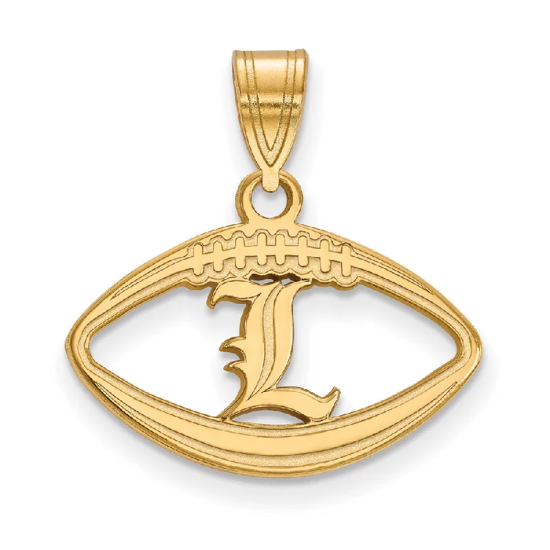 Exclusive Jewelry Bundles At Discounted Rates 14k Gold Plated Silver U. of Louisville 'L' Football Pendant Exclusive Jewelry Bundles At Discounted Rates 14k Gold Plated Silver U. of Louisville 'L' Football Pendant