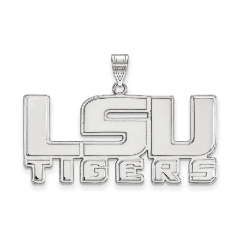 Shop Fine Jewelry With Amazing Deals 14k White Gold Louisiana State Large 'LSU TIGERS' Pendant Shop Fine Jewelry With Amazing Deals 14k White Gold Louisiana State Large 'LSU TIGERS' Pendant