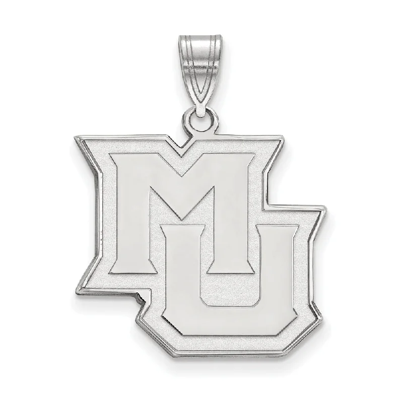 Grab Your Favorite Jewelry At The Lowest Prices 14k White Gold Marquette U Large 'MU' Pendant Grab Your Favorite Jewelry At The Lowest Prices 14k White Gold Marquette U Large 'MU' Pendant