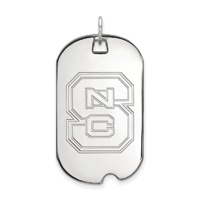 Elegant Jewelry, Affordable Luxury – Shop Now 14k White Gold North Carolina State Large 'NCS' Dog Tag Pendant Elegant Jewelry, Affordable Luxury – Shop Now 14k White Gold North Carolina State Large 'NCS' Dog Tag Pendant