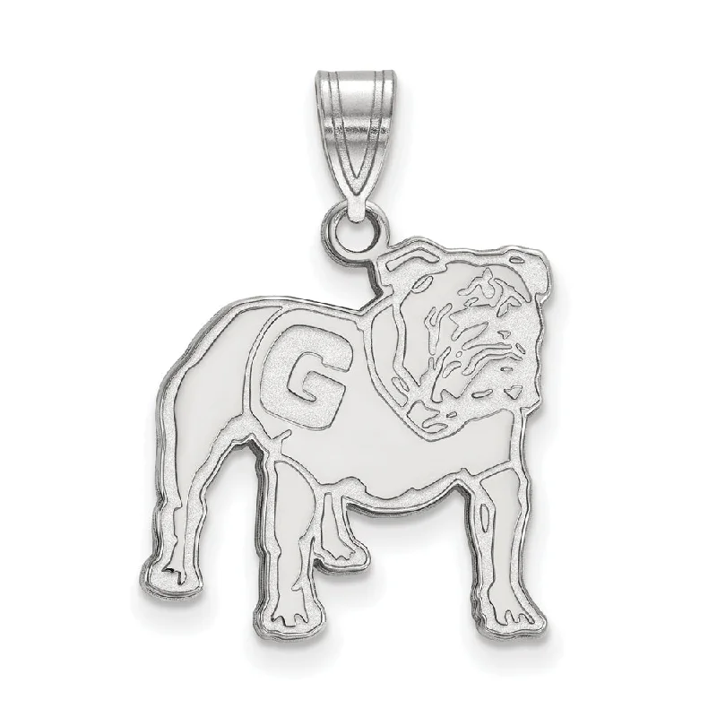 Shop Handcrafted Jewelry At Special Promotional Rates 14k White Gold U. of Georgia Large Mascot Logo Pendant Shop Handcrafted Jewelry At Special Promotional Rates 14k White Gold U. of Georgia Large Mascot Logo Pendant