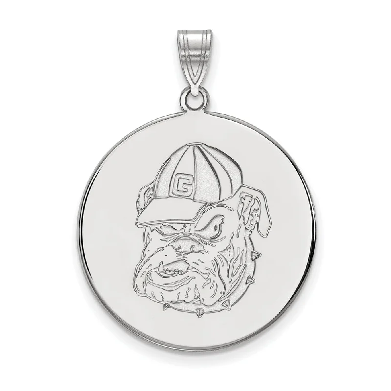 The Perfect Jewelry Piece At The Perfect Discount 14k White Gold U. of Georgia XL Mascot Disc Pendant The Perfect Jewelry Piece At The Perfect Discount 14k White Gold U. of Georgia XL Mascot Disc Pendant