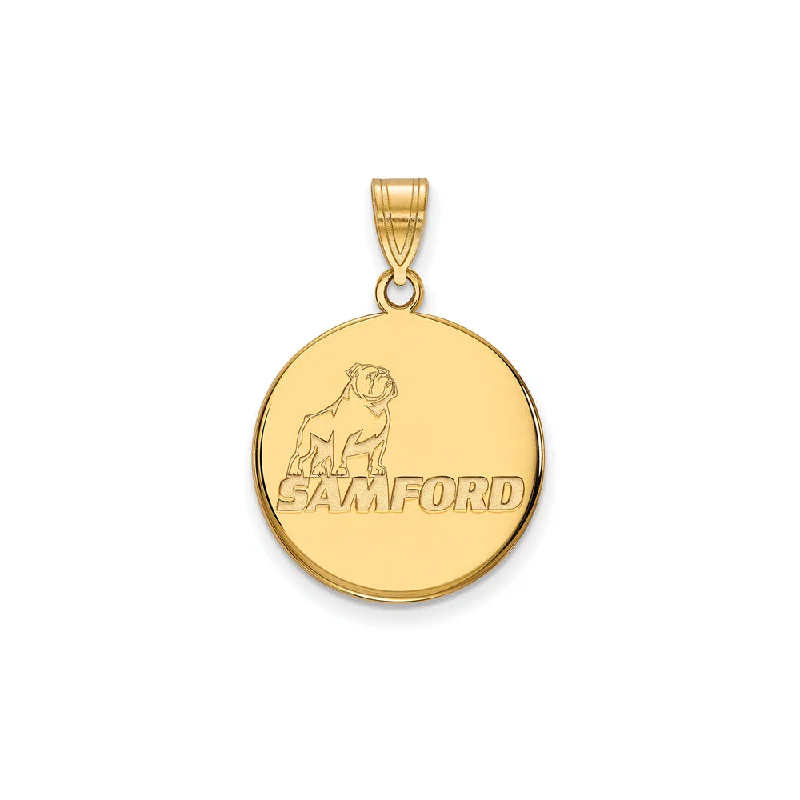 Fashion-Forward Geometric Jewelry For Contemporary Style 14k Yellow Gold Samford U. Large Mascot Logo Pendant Fashion-Forward Geometric Jewelry For Contemporary Style 14k Yellow Gold Samford U. Large Mascot Logo Pendant