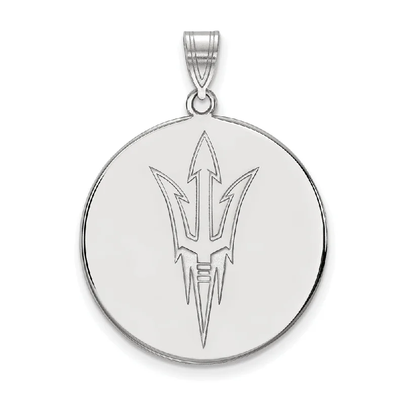 Grab Stylish Jewelry Before The Sale Ends Sterling Silver Arizona State XL Logo Disc Pendant Grab Stylish Jewelry Before The Sale Ends Sterling Silver Arizona State XL Logo Disc Pendant