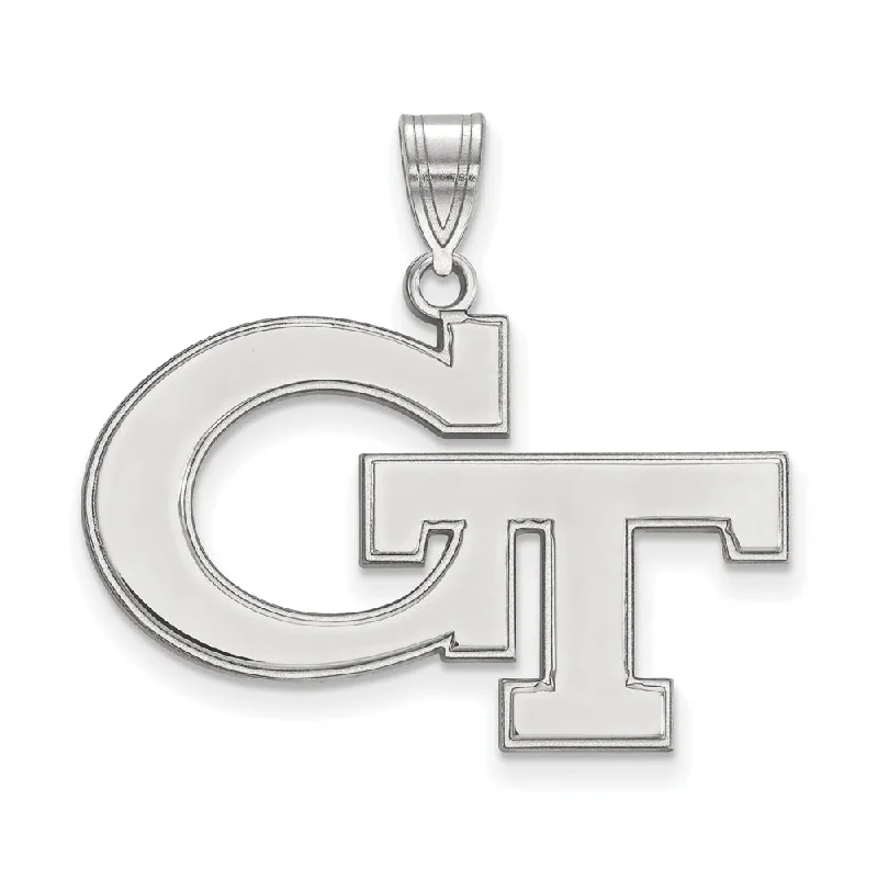 Shop Modern Jewelry Collections With Exclusive Discounts Sterling Silver Georgia Technology Large 'GT' Pendant Shop Modern Jewelry Collections With Exclusive Discounts Sterling Silver Georgia Technology Large 'GT' Pendant