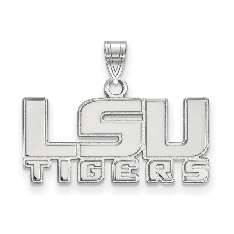 Personalized Jewelry At Special Discount Rates Sterling Silver Louisiana State Small 'LSU TIGERS' Pendant Personalized Jewelry At Special Discount Rates Sterling Silver Louisiana State Small 'LSU TIGERS' Pendant