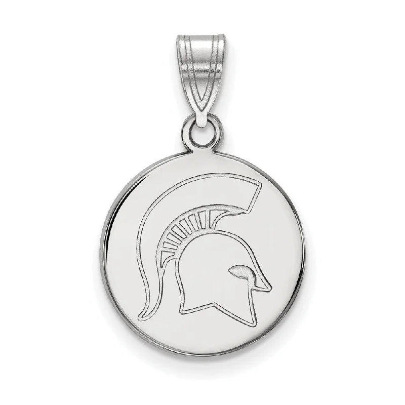 Stunning Jewelry At A Fraction Of The Price Sterling Silver Michigan State Medium Logo Disc Pendant Stunning Jewelry At A Fraction Of The Price Sterling Silver Michigan State Medium Logo Disc Pendant
