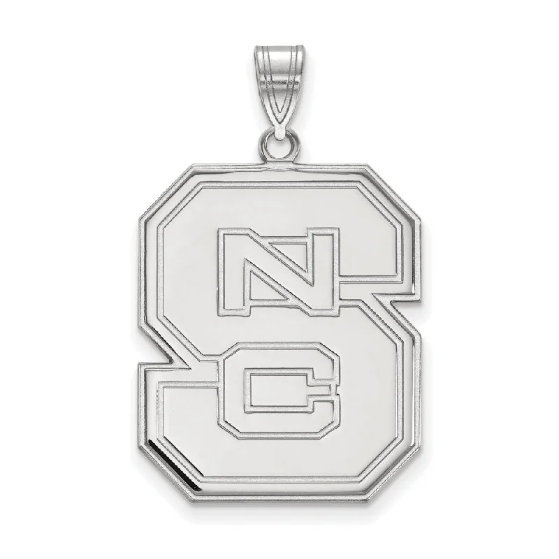 High-Quality Jewelry At A Fraction Of The Cost Sterling Silver North Carolina State XL 'NCS' Pendant High-Quality Jewelry At A Fraction Of The Cost Sterling Silver North Carolina State XL 'NCS' Pendant
