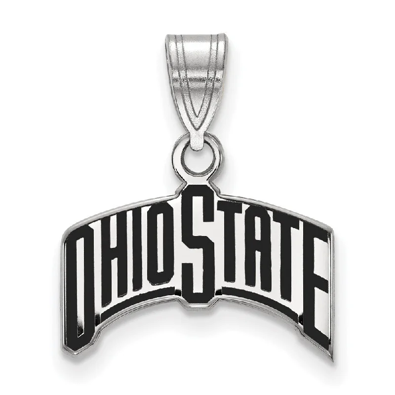 Chic, Trendy, And Affordable Jewelry Sale Sterling Silver Ohio State Medium Enamel Pendant Chic, Trendy, And Affordable Jewelry Sale Sterling Silver Ohio State Medium Enamel Pendant