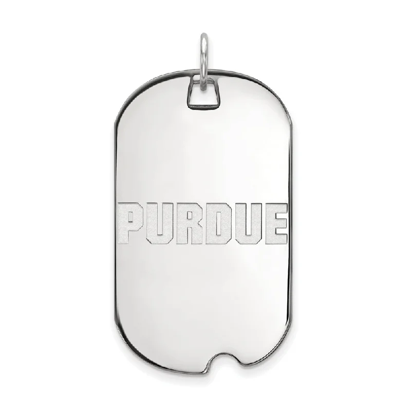 Make Every Moment Shine – Jewelry Discounts Available Sterling Silver Purdue Large Script Dog Tag Pendant Make Every Moment Shine – Jewelry Discounts Available Sterling Silver Purdue Large Script Dog Tag Pendant