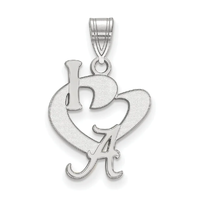 Shop Jewelry That Shines Without The High Price Sterling Silver U. of Alabama Large I Heart 'A' Pendant Shop Jewelry That Shines Without The High Price Sterling Silver U. of Alabama Large I Heart 'A' Pendant