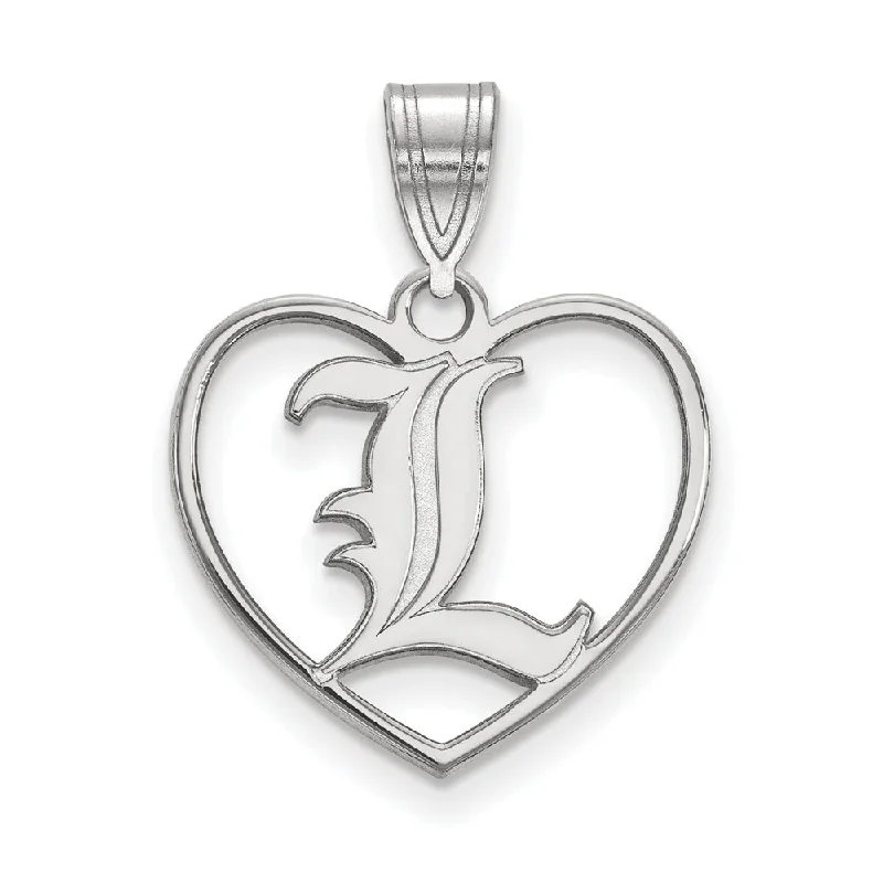 Discounted Jewelry For A Glamorous Look Sterling Silver U. of Louisville 'L' Heart Pendant Discounted Jewelry For A Glamorous Look Sterling Silver U. of Louisville 'L' Heart Pendant