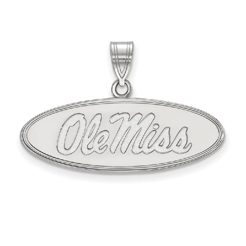 Elegant Jewelry, Exclusive Prices – Shop Now Sterling Silver U. of Mississippi Medium Oval 'Ole Miss' Pendant Elegant Jewelry, Exclusive Prices – Shop Now Sterling Silver U. of Mississippi Medium Oval 'Ole Miss' Pendant