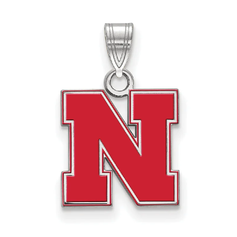 Luxury Jewelry Now At Special Promotional Rates Sterling Silver U. of Nebraska Small Enamel 'N' Pendant Luxury Jewelry Now At Special Promotional Rates Sterling Silver U. of Nebraska Small Enamel 'N' Pendant
