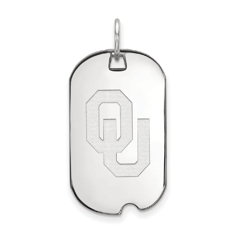 Luxury Jewelry At Unbeatable Discounts Sterling Silver U. of Oklahoma 'OU' Dog Tag Pendant Luxury Jewelry At Unbeatable Discounts Sterling Silver U. of Oklahoma 'OU' Dog Tag Pendant