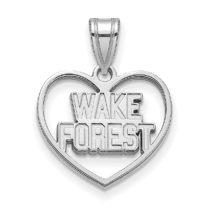 Limited-Stock Jewelry Sale – Once It's Gone, It's Gone Sterling Silver Wake Forest U. Logo Heart Pendant Limited-Stock Jewelry Sale – Once It's Gone, It's Gone Sterling Silver Wake Forest U. Logo Heart Pendant