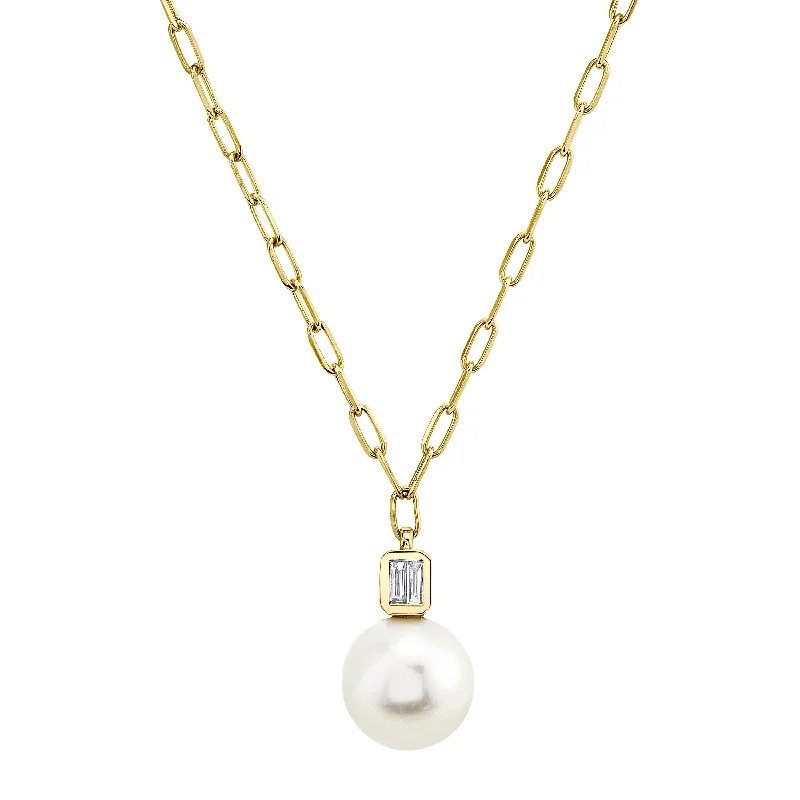 Exclusive Jewelry Offers – Shine For Less PEARL & DIAMOND BOX CHAIN PENDANT